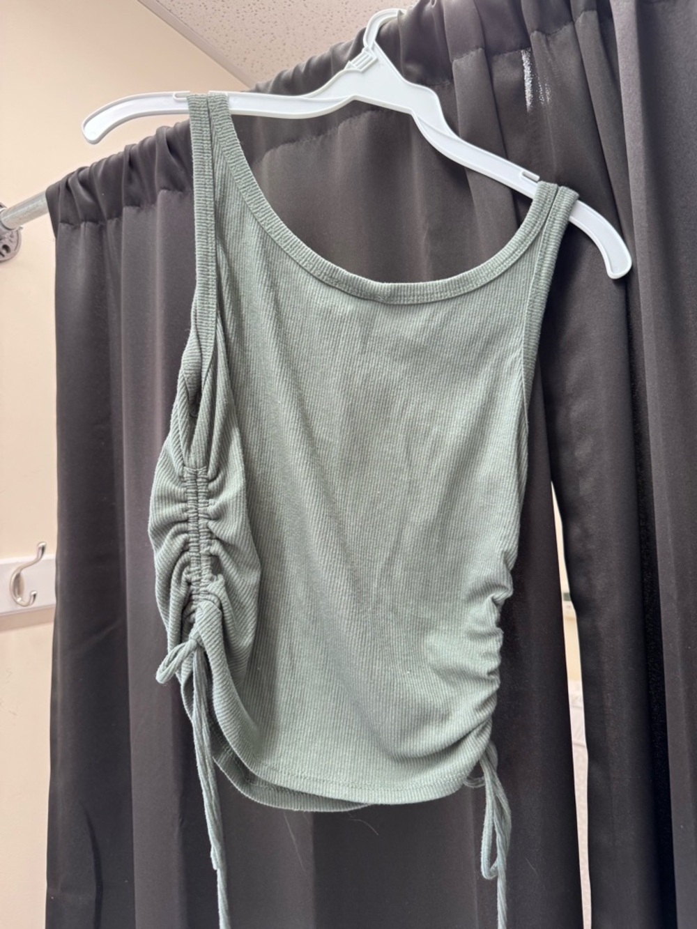 Princess Polly Sage Ribbed Drawstring Tank - Picture 4 of 4